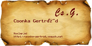 Csonka Gertrúd névjegykártya