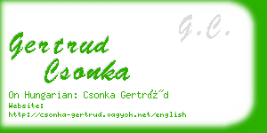 gertrud csonka business card